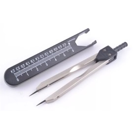 A2Z Deluxe Black ECG EKG Caliper With Cover Ruler Compass New,US Seller