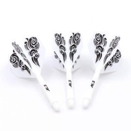 Cuesoul Darts Integrated Darts and Flight Standard Shape Set of 3, white