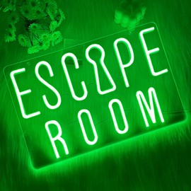 RuCvixkt Escape Room Neon Sign for Wall Decor-Escape Game LED Neon Light Sign for Businesses Entertainment Game Room Bedroom Man Cave Party Bar Decorations, Gift for Christmas Birthday