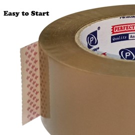 PERFECTAPE Heavy Duty Brown Packing Tape 6 Rolls, Total 600 Meters, 2.7 mil, 1.88 in x 100m, Ultra Strong, Refills for Moving, Packaging and Shipping(Not Paper Tape)