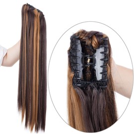 Ponytail Extension, Ponytail Hair Piece, Hair Extension, Plait Hair Piece, Hair, Straight, Heat-Resistant Like Real Hair
