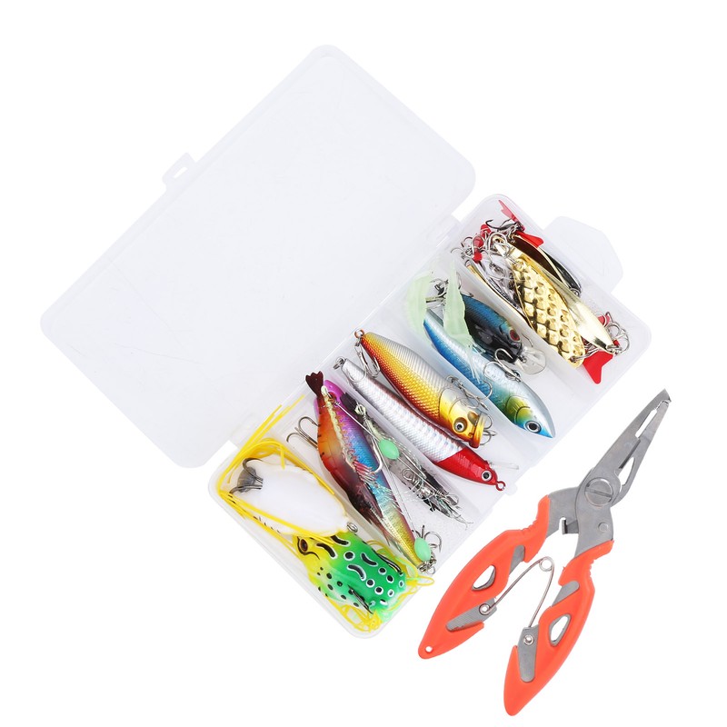 22Pcs/Box Artificial Simulation Hard Soft Mixture Lure Bait Set with