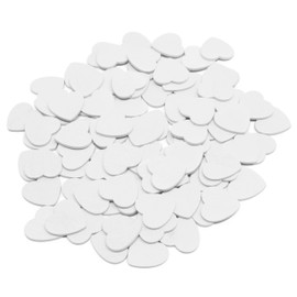 White 18mm Love Hearts Wooden Shabby Chic Craft Scrapbook Vintage Hearts (50)