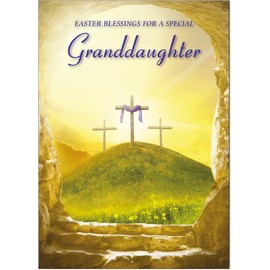 Granddaughter Religious Easter Card - Christian Easter Card - A5 Size with Envelope