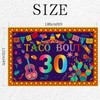 Taco Bout 30 Backdrop 30 Fiesta Mexican Cactus Birthday Banner