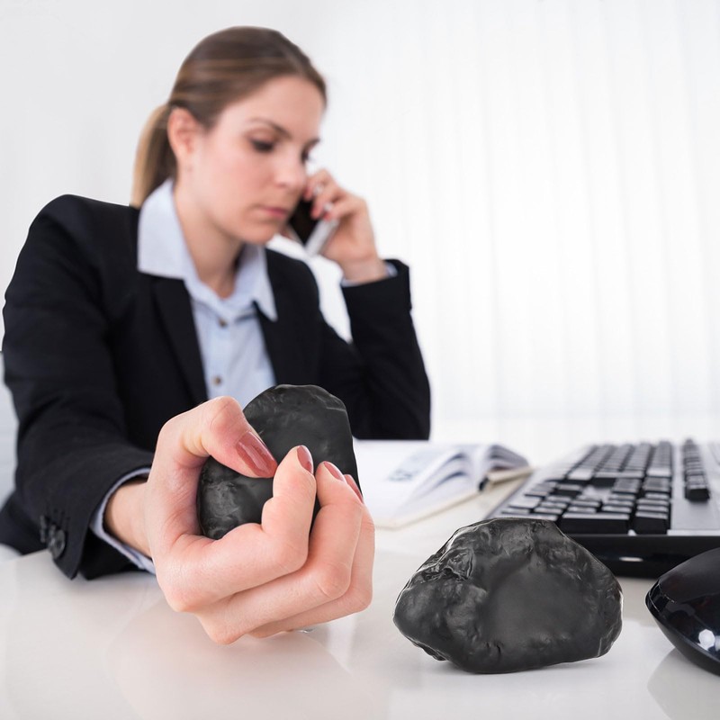 5 Pieces Stone Stress Balls Cute Stone Shaped Squeeze Anxiety