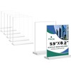 5Pack Acrylic Sign Holder,5.9 x8.2Inch Clear Display Sign Stand,Vertical Double-Sided