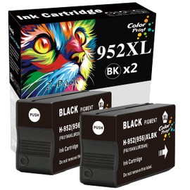 2-Pack Colorprint Compatible 952XL Ink Cartridge Black Replacement for HP 952 XL Work with Pro 8710 8720 7740 8715 8740 7720 8730 8740 8210 8715 8216 8725 8702 8725 Printer
