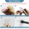 Adhesive Shower Rod Holders No Drilling Heat Resistant Waterproof Max