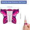 AHIER Butterfly-Shape Self-Adhesive Gel Nail Extension Forms - 100PCS Acrylic