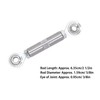 2 1/2in Adjustable Tensioning Rod Heim Joint, Stainless Steel Thread