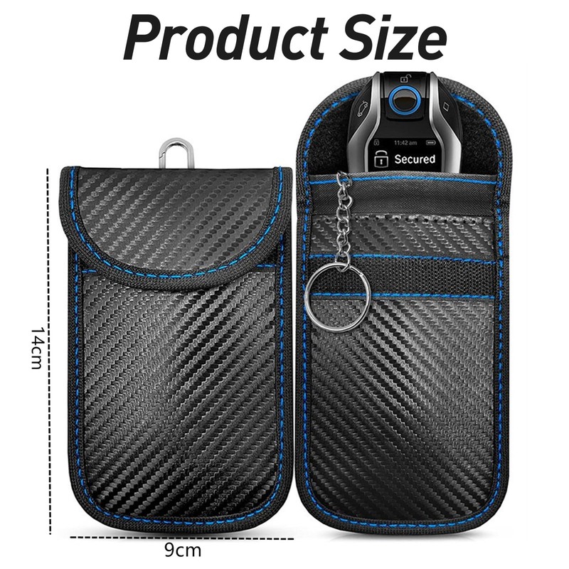 Pouch for Car Keys | Blue Stitching Bag for Key