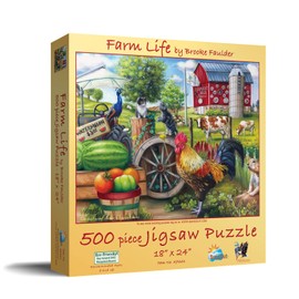 SUNSOUT INC - Farm Life - 500 pc Jigsaw Puzzle by Artist: Brooke Faulder - Finished Size 18" x 24" - MPN# 37661