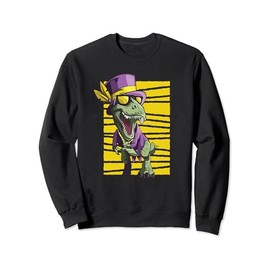 Mardi Gras TRex with Sunglasses kids Boys girls costume 2024 Sweatshirt