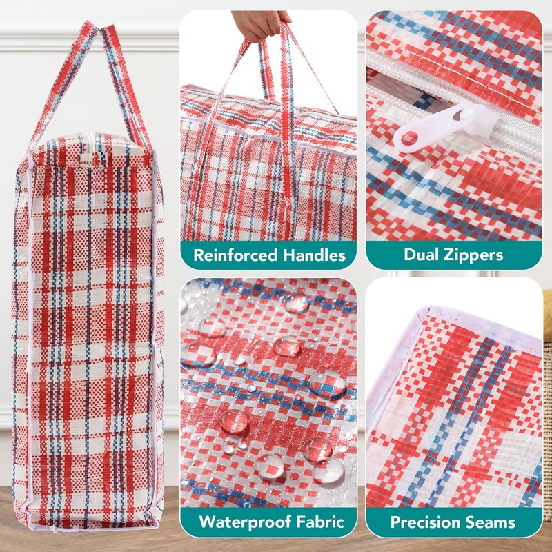 5 Pack XL Extra Large Strong Laundry Storage Bags With