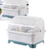 Covered Dish Drying Rack, Dust Proof Kitchen Storage Dish Drainer