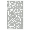 Aleks Melnyk No.15 Metal Journal Stencil, Arrow, Stainless Steel Stencil