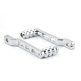 NHPJ 2pcs CNC Aluminum Heel/Toe Shifter Gear Shift Pedal Lever Arms& Shifter Peg for Harley Touring FL Softail Trike Road Kings ( Chrome ) NH-GDG07blw-chrome