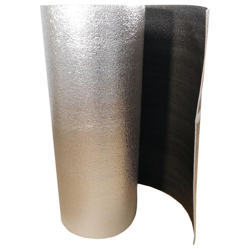 IES 2X18FT Reflective BLACK FOIL GARAGE Insulation Roll Foam Core