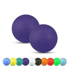 Captain LAX Massage Ball Original Lacrosse Ball Set of 2 Made of Hard Rubber with Dimensions 6 x 6 cm Suitable for Trigger Point and Fascia Massage / Crossfit