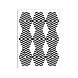 Darice Embossing Folder A6, Template Vertical Cable Print Pattern, Transparente