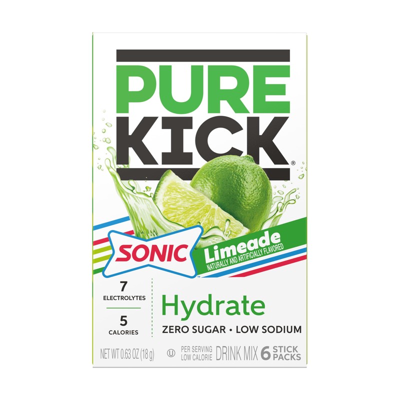 Pure Kick Sonic Limeade - Pack of 3-18 Servings -