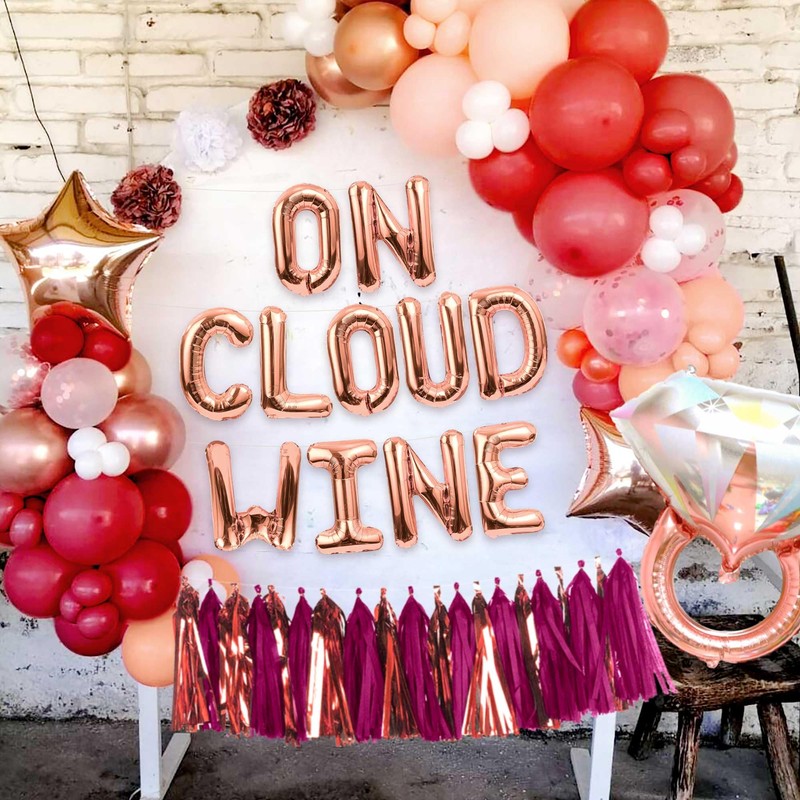 LaVenty Bride On Cloud Wine Bachelorette Party Decoration Wine Party