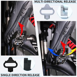 AEYINO SPD Pedals Cleat Single Release Multi Release Cleats fit all MTB SPD pedals except PD M858 anti-slip for Indoor Cycling Mountain Bike