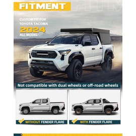 Trumgeta10 x19 Mud Flaps Guards Fit for Toyota Tacoma 2024 2025 2026 Adjustable Front and Rear Rubber Splash Guards Off-Road Accessories for Pickup Trucks