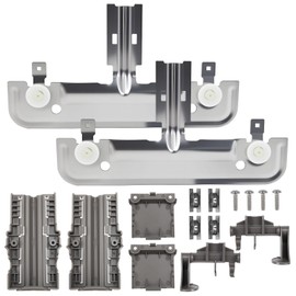 Upgraded W10712395 Dishwasher Upper Rack Adjuster Kit, Compatible with Whirlpool Kenmore KitchenAid, Replaces W10350375 AP5957560 Upper Rack Parts，16pcs