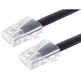 1aTTack.de Telephone Cable RJ45 (8P8C) Plug Western Plug to RJ45 (8P8C) Male 8-Core Flat Cable for ISDN Telephone Systems and Telephones
