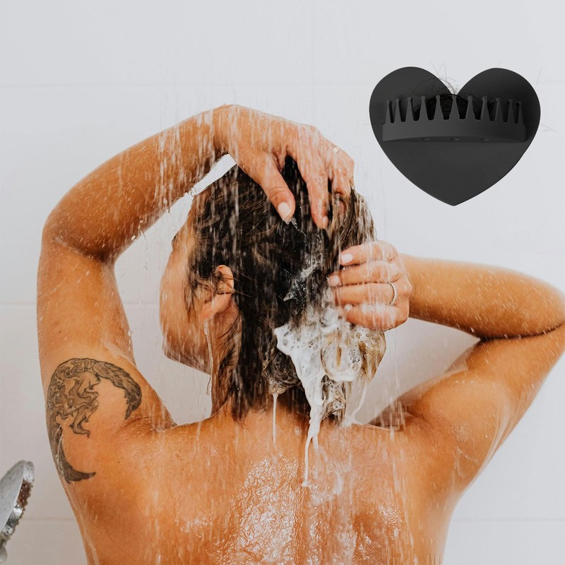 BOXOB Hair Catcher Shower Wall, Heart Shape Shower Hair Grabber