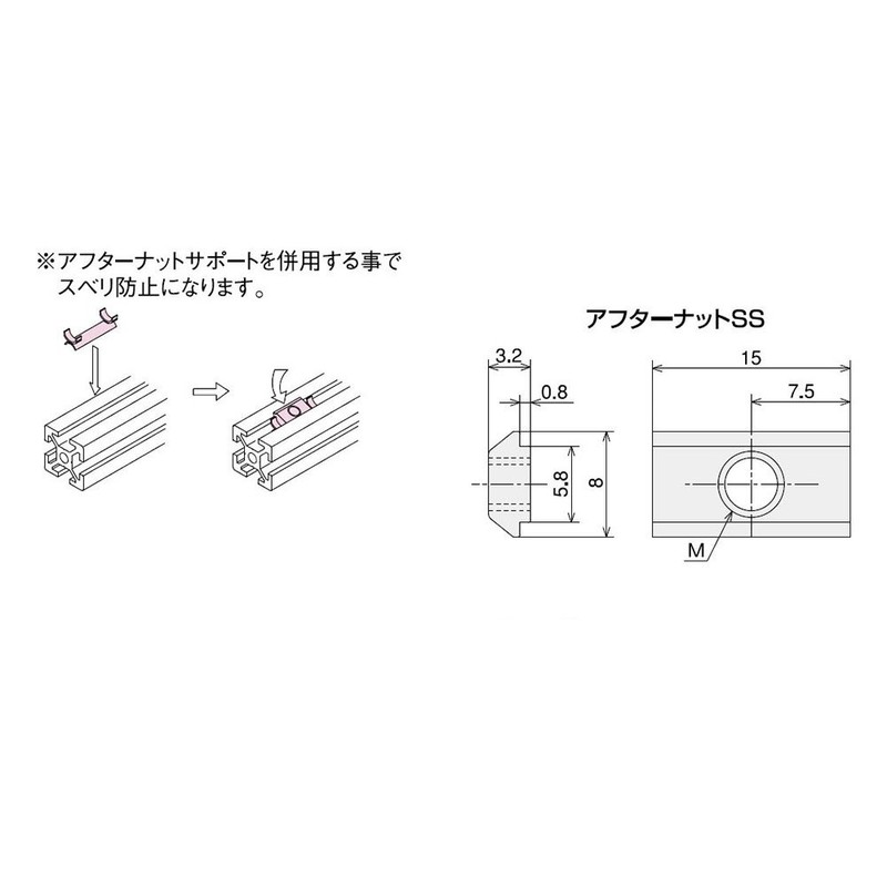 SUS (esuyuuesu) Aftermarket Nut SS (Pack) , sliver