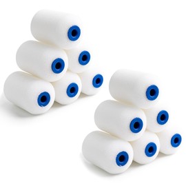 Mister Rui 2 Inch Foam Paint Roller Covers, 12 Pack, Small Paint Roller Refills 2 Inch, Mini Piant Rollers for Trim or Corner, High Density Sponge Roller