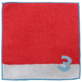 Tanaka Sangyo Imabari Towel Handkerchief Number Color Kids 03 Red