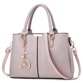 Purse and Handbags for Women, 3 Zip Compartments Tote Bag Designer Shoulder Purse Top Handle Satchel Bags