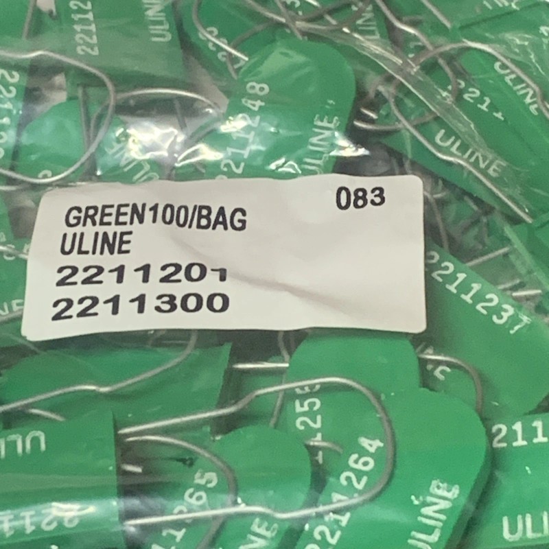 U-Line Uline Security Padlock Security Seals Green Numbered Meters Drums