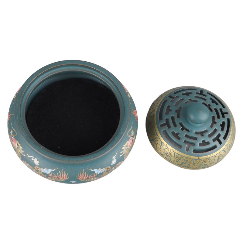 Incense Burner Ceramic Colour Enamel Exquisite Pattern Retro Incense Cone
