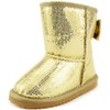 The Doll Maker Metallic Gold Sequins Snow boot - FBA1641707-11
