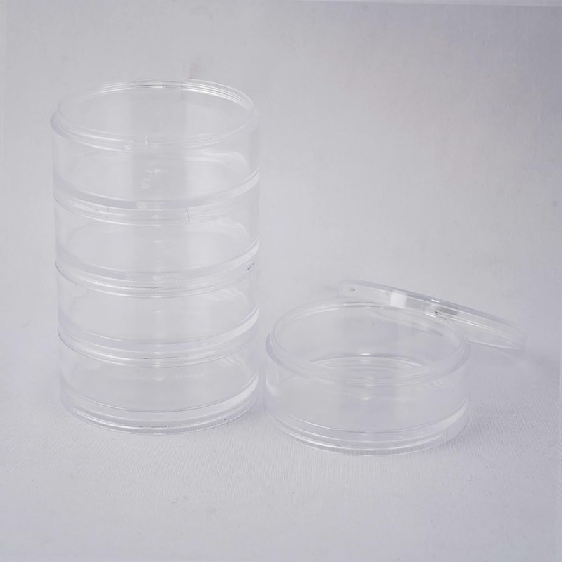 Meiho Round Case, Large, 5 Tiers, Clear