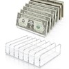 2 Packs Acrylic Mail Organizer 7 Slots Cash Tray for
