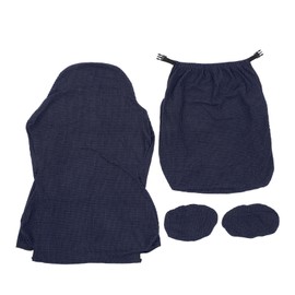 Chair Cover Kit Breathable Dustproof Washable Pure Color Skin Friendly Stretchable Chair Cover Set for Office Home Navy Blue