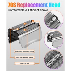 70S Electric Shaver Head Replacement Part Compatible with Braun Series 7 70S Electric Shaver Head Replacement (1 Pack)