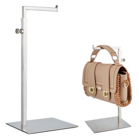 UNICRAFTALE 2 Sets Purse Display Stand Handbag Rack Adjustable Height Handbag Display Holder Stainless Steel Single Handbag Rack Bag Hanger Stand for Bag Jewelry Display