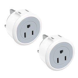 QRUIHC US to UK Plug Adapter,Double USA to Ireland Travel Adapter,UK Power Adapter Converter for USA to Dubai England London Scotland British Kenya Qatar Irish HongKong(2-PACK)