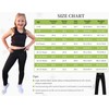 Gnainach Girls' Activewear Leggings Size 5-6 Years Old Solid Black