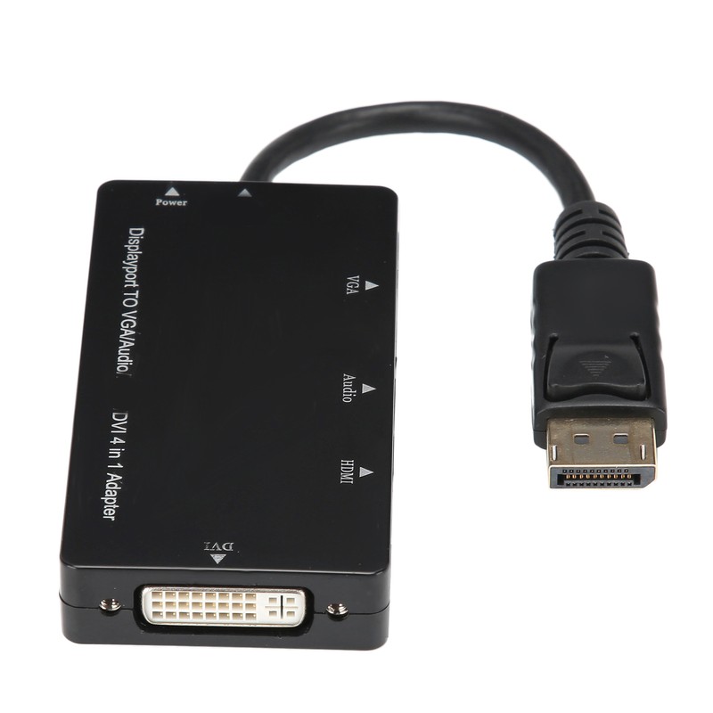 4‑in‑1 Adapter Cable Displayport to HDMI/VGA/DVI/Audio Converter Multifunction