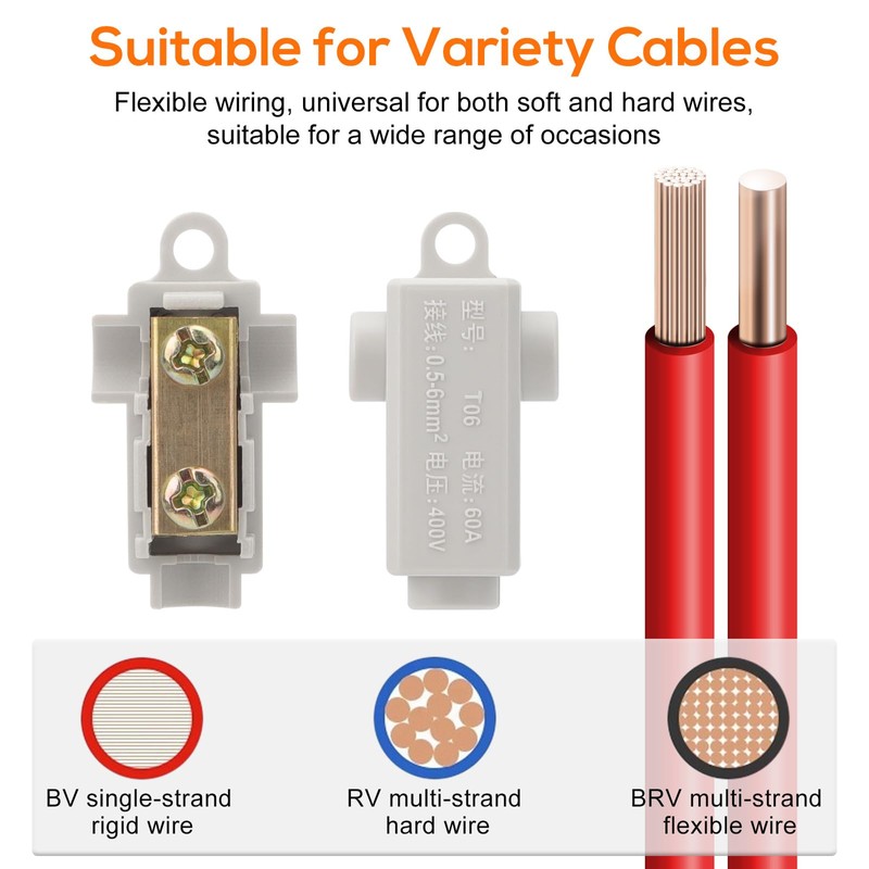 Linkstyle 10PCS 10 AWG Gauge T-Type Wire Connector Nut Kit,