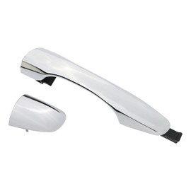 APPERFiT Exterior Door Handle w/End Cap Cover for Rear Door Left Driver Side Chrome Compatible with Kia Sorento 2016 2017 2018 2019 2020 Replaces 82651-C5010 83652-C5010