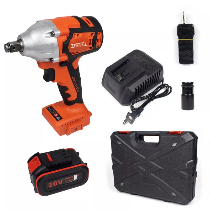Zistel 20V Cordless Impact Wrench Kit 1/2" 520Nm High Torque